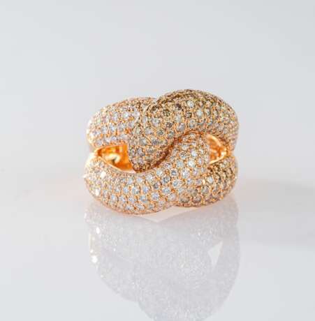 Zweifarbiger Diamant Ring. - Foto 1