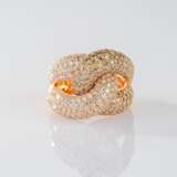 Zweifarbiger Diamant Ring. - Foto 1