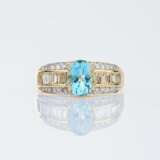 Aquamarin-Diamant Ring. - фото 1