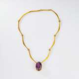 Modernes Amethyst Goldcollier. - Foto 1