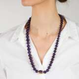 Amethyst Collier mit Goldschließe. - Foto 3