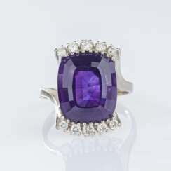 Amethyst-Brillant Ring.