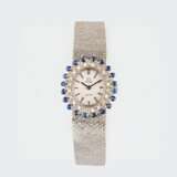 Omega. Damen-Armbanduhr mit Diamanten und Saphiren. - photo 1