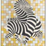 Victor Vasarely (Pécz 1908 - Paris 1998). Zebra Couple Silver/Gold. - photo 1