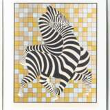 Victor Vasarely (Pécz 1908 - Paris 1998). Zebra Couple Silver/Gold. - photo 2