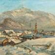 Adolf Helmberger (St. Gilgen 1885 - St. Gilgen 1967). St. Gilgen im Schnee. - Now at the auction