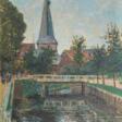 Gretchen Wohlwill (Hamburg 1878 - Hamburg 1962). Kirche in Borstel. - Now at the auction