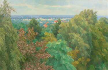 Walter Tanck (Hamburg 1894 - Hamburg 1954). Blick vom Krähenberg in Blankenese.