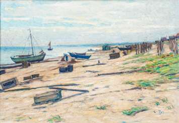 Carl Arp (Kiel 1867 - Jena 1913). Am Schönberger Strand, Holstein.