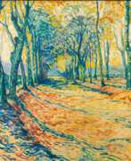 Georg Burmester. Georg Burmester (Barmen 1864 - Möltenort 1936). Herbstliche Allee.