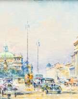 Detlev Nitschke (Berlin 1935). Brandenburger Tor und Reichstag.