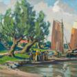 Tom Beyer (Münster 1907 - Stralsund 1981). Fischerdorf. - Now at the auction