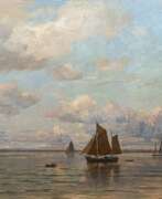 Friedrich Kallmorgen. Friedrich Kallmorgen (Altona 1856 - Grötzingen 1924). Boote auf der Elbe.