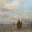 Friedrich Kallmorgen (Altona 1856 - Grötzingen 1924). Boote auf der Elbe. - Jetzt bei der Auktion