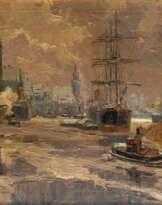 Erich Mercker (Zabern/Elsass 1891 - München 1973). 1 Gem. Erich Mercker 'Hamburger Hafen'.