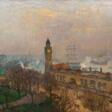 Ulrich Hübner (Berlin 1872 - Neubabelsberg 1932). St. Pauli-Landungsbrücken. - Now at the auction