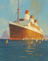 Robert Schmidt-Hamburg (Berlin 1885 - Laboe 1963). Ein Luxusdampfer der Hamburg-Süd.