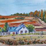 Сельский пейзаж Papier aquarelle Aquarelle sur papier лесной пейзаж Paysage rural Ukraine 2024 - photo 1