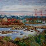 Вид на три мачты.Запорожье Canvas on the subframe Oil paint масляная живопись Landscapes with river Ukraine 2024 - photo 2