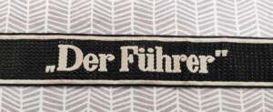 WW2 GERMAN SS DER FUHRER CUFF TITLE