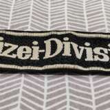 WW2 GERMAN SS PLIZEI DIVIZION CUFF TITLE bawelna jedwab niemcy ww2 german 1939 г. - фото 1