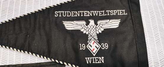 WW2 GERMAN STUDENT PENNANT BEVO bawelna Германия ww2 german 1939 г. - фото 7