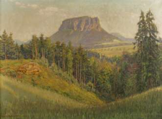 Hermann Theodor Droop, "Landschaft mit Lilienstein"