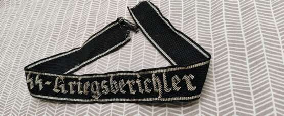 WW2 GERMAN SS OFICER CUFF TITLE bawelna niemcy ww2 german 1939 г. - фото 5