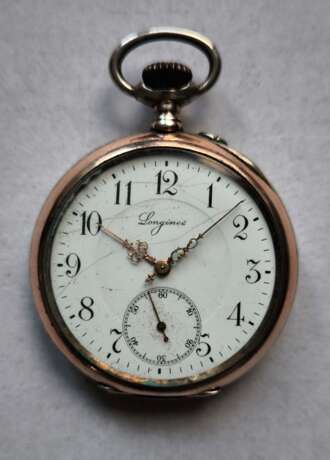 Часы Longines 800 серебро 1900 г. Longines Silber 800 ручная сборка Schweiz арт нуво 1900 - Foto 1