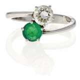 Smaragd-Diamant-Ring. - Foto 1