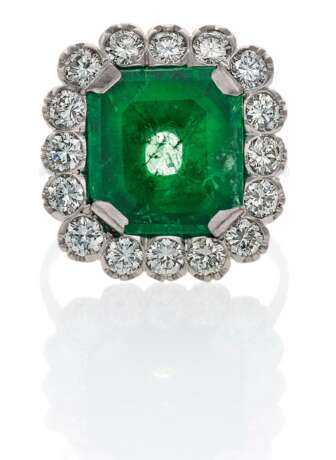 Smaragd-Diamant-Ring. - Foto 1