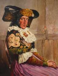 C. M. Bombe, Frauenbildnis in Festtracht