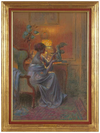 Delphin ENJOLRAS (1857-1945).
Jeune femme admir… - photo 1