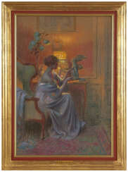 Delphin ENJOLRAS (1857-1945).
Jeune femme admir…