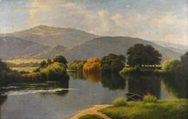 Emil Püschmann, Gebirgslandschaft mit See