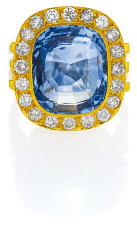 Saphir-Diamant-Ring. - photo 1