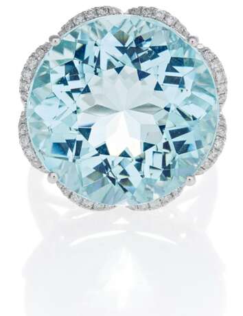 Aquamarin-Diamant-Ring. - Foto 1