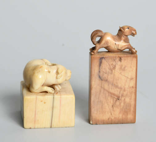 Lot: 2 Elfenbein Siegel - Foto 5