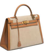 Clothing and accessories. Hermès, Handtasche "Kelly sellier toile 32"