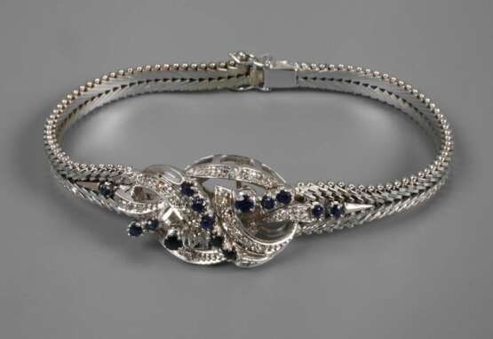 Armband mit Saphiren und Diamanten - Foto 1