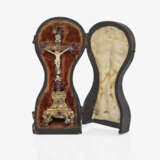 A small standing crucifix in the original leather case - photo 3