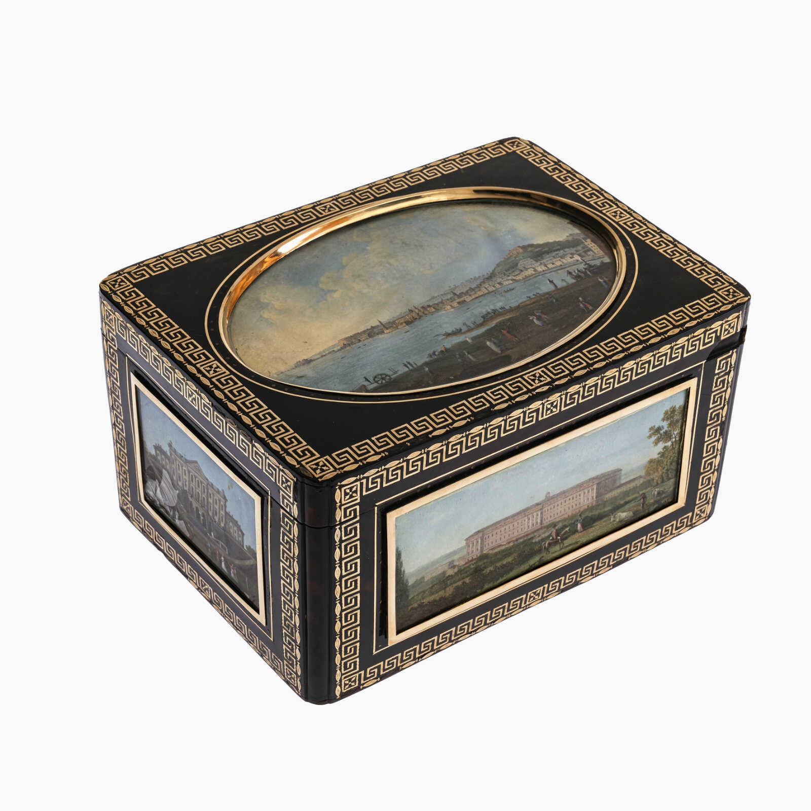 A jewellery box with Neapolitan views