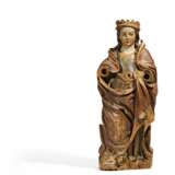 Süddeutsch. Heilige Katharina von Alexandria mit dem Haupt des Maxentius zu ihren Füßen. - photo 1