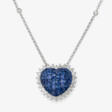 A heart pendant necklace decorated with sapphires and brilliant-cut diamonds - Аукционные цены