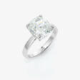 A solitaire ring set with a fine and large diamond in a modern cushion cut - Auction prices
