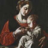 Neapolitanischer Meister. Madonna mit dem aus einer Schale trinkenden Christuskind. - фото 1
