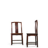 PAIRE DE CHAISES D`APPOINT EN HONGMU - Foto 3