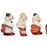 A GROUP OF FOUR PAINTED POTTERY FIGURES OF ENTERTAINERS - photo 5