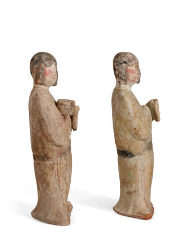 A PAIR OF PAINTED POTTERY LADIES - photo 3