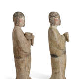 A PAIR OF PAINTED POTTERY LADIES - photo 3